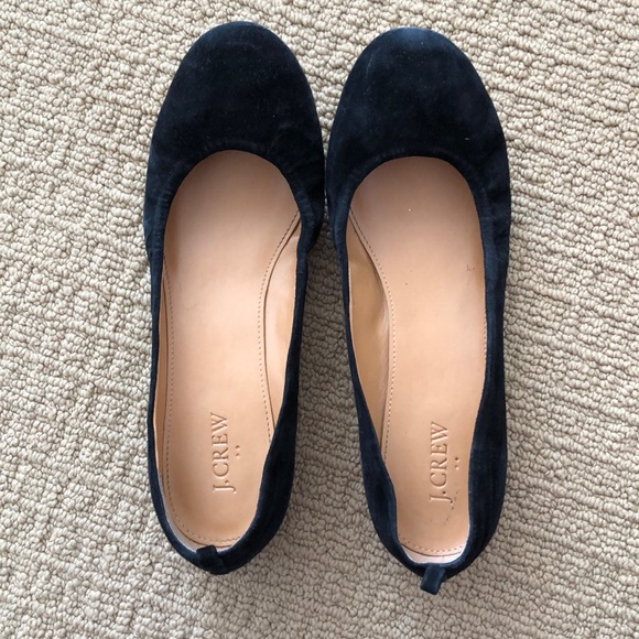 J. Crew Shoes - Black suede slip in flats
